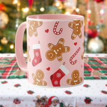 Lebkuchen-Zuckerrohr-Strumpf Weihnachten Rosa