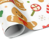 Lebkuchen & Zuckerstange Geschenkpapier (Rolleneckpunkt)