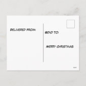 Lebkuchenbaumhaus pschedelic christmas feiertagspostkarte (Rückseite)