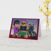 Lebkuchenbiker Karte (Gelbe Blume)