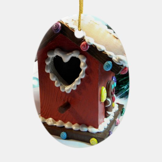 LebkuchenBirdhouse Keramikornament (Vorne)