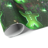 Lebkuchenblume Männer und leuchtende Bäume Geschenkpapier (Rolleneckpunkt)