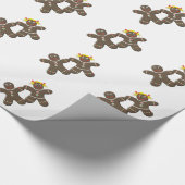 Lebkuchenbricht und Weihnachtsfeier Geschenkpapier (Ecke)