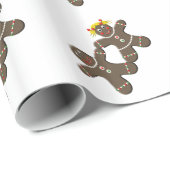Lebkuchenbricht und Weihnachtsfeier Geschenkpapier (Rolleneckpunkt)