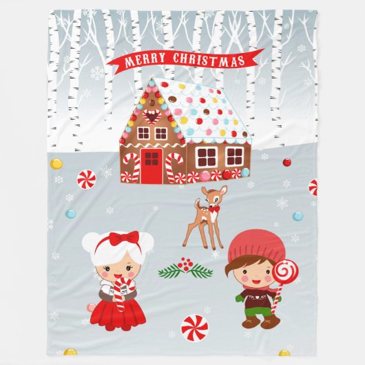 Lebkuchendecke Fleecedecke (Vorderseite)