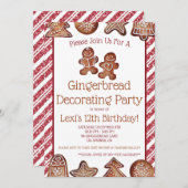 Lebkuchendekor Party Einladung (Vorne/Hinten)