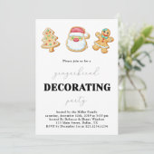 Lebkuchendekor-Party Einladung (Stehend Vorderseite)
