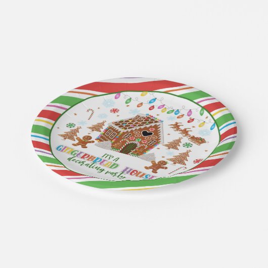 Lebkuchendekor-Party-Platte - WH Pappteller (Schrägansicht)