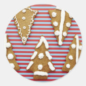 Lebkuchendekorationen Runder Aufkleber (Vorderseite)