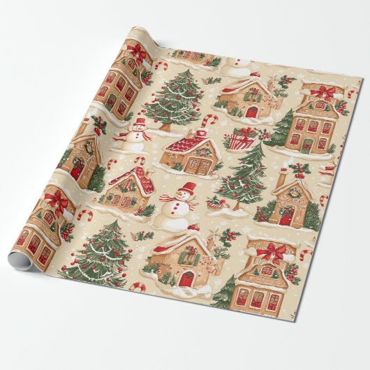 Lebkuchendorf  geschenkpapier (Ungerollt)