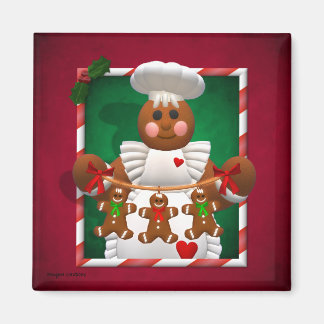 Lebkuchenfamilie: Bäckereimädchen Magnet