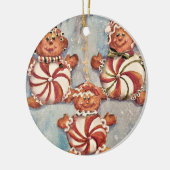 Lebkuchenfamilie Keramik Ornament (Links)