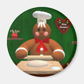 Lebkuchenfamilie: Kleiner Bäcker Magnet