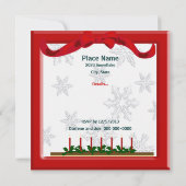 Lebkuchenfamilie von vier Weihnachtsfeierlichkeite Einladung (Rückseite)