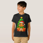 Lebkuchenfrosch mit Weihnachtsmannmütze Weihnachts T-Shirt (Vorne ganz)