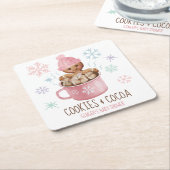 Lebkuchengebäck & Cocoa Girl Babydusche Rechteckiger Pappuntersetzer (angewinkelt)