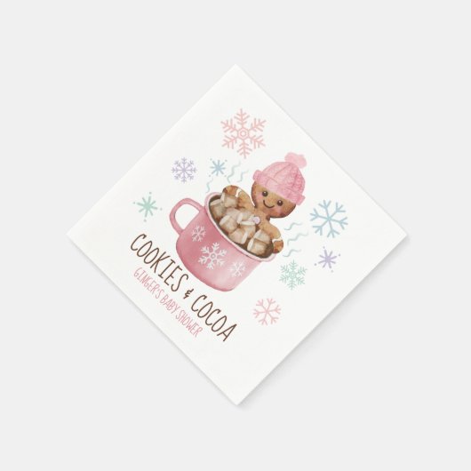Lebkuchengebäck & Cocoa Girl Babydusche Serviette (Ecke)