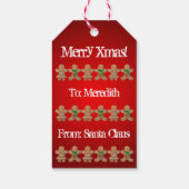 Lebkuchengebäck Feiertag Geschenkanhänger (Rückseite)