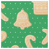 Lebkuchengebäck im Urlaub mit grünen Punkten Stoff (Nahaufnahme)