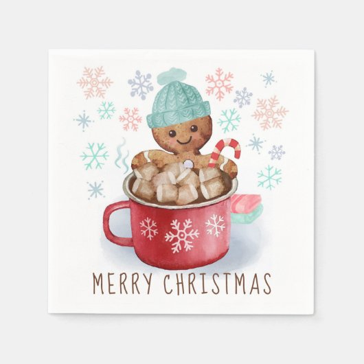 Lebkuchengebäck & Kakaoweihnachtsgebäck Serviette (Vorderseite)