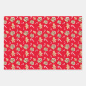 Lebkuchengebäck - Kerzenurlaub niedlich Geschenkpapier Set (Vorderseite 3)