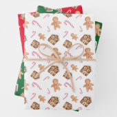 Lebkuchengebäck - Kerzenurlaub niedlich Geschenkpapier Set (Beispiel)