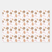 Lebkuchengebäck - Kerzenurlaub niedlich Geschenkpapier Set (Vorderseite)