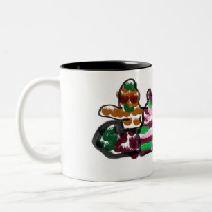 Lebkuchengebäck und Ingwer Brotsammler Liebhaber Zweifarbige Tasse