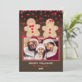 Lebkuchengebäck Weihnachtskekse Foto Einladung (Stehend Vorderseite)