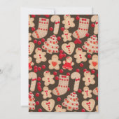 Lebkuchengebäck Weihnachtskekse Foto Einladung (Rückseite)