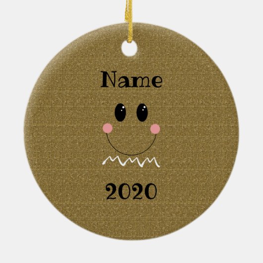 Lebkuchengesicht Personalisierte Ornamente (Hinten)