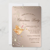 Lebkuchengetränk Rose GoldWeihnachten Einladung (Vorderseite)