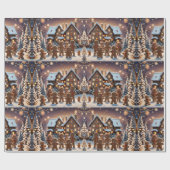 Lebkuchengewächse und niedliche Lebkuchengewächse Geschenkpapier (Flach)