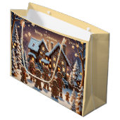 Lebkuchengewächse und niedliche Lebkuchengewächse Große Geschenktüte (Vorderseite Schrägansicht)