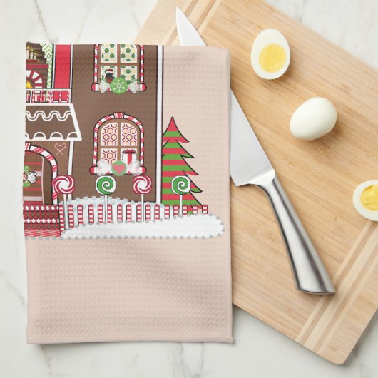 Lebkuchenhandtuch Geschirrtuch (Viertel Falte)