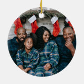 Lebkuchenhaus | Familienname| 1 Foto Keramik Ornament (Hinten)