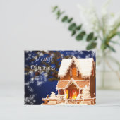 Lebkuchenhaus Feiertagspostkarte (Stehend Vorderseite)