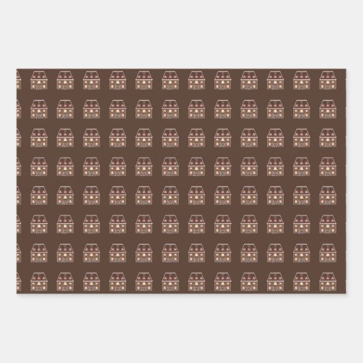 Lebkuchenhaus Geschenkpapier Set (Vorderseite 2)