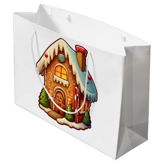 Lebkuchenhaus Große Geschenktüte (Rückseite Schrägansicht)