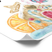 Lebkuchenhaus - Karten und Geschenke Babydusche Poster (Ecke)