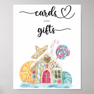 Lebkuchenhaus - Karten und Geschenke Babydusche Poster