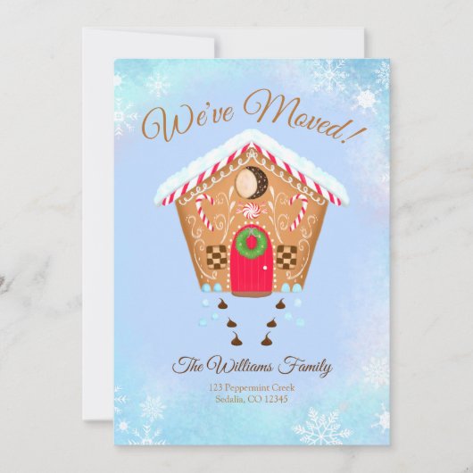 Lebkuchenhaus mit Chocolate Kisses Moving Ankündigung (Vorderseite)