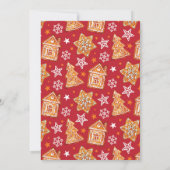 Lebkuchenhaus mit Party Geburtstagsbacken Einladung (Rückseite)