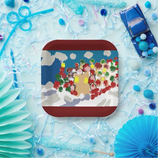 Lebkuchenhaus und Gumdorp Pappteller (Party)