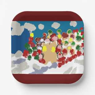 Lebkuchenhaus und Gumdorp Pappteller