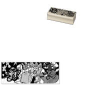 Lebkuchenhaus und Tasse Holzkastenschild Gummistempel (Stempel)