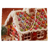 Lebkuchenhaus Weihnachten Große Geschenktüte (Vorderseite)