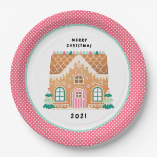 Lebkuchenhaus Weihnachtskrümelpfel Pappteller