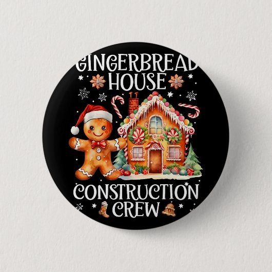 Lebkuchenhäuschen-Baukrew Cookie King Ch Button (Vorderseite)