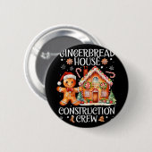 Lebkuchenhäuschen-Baukrew Cookie King Ch Button (Vorne & Hinten)